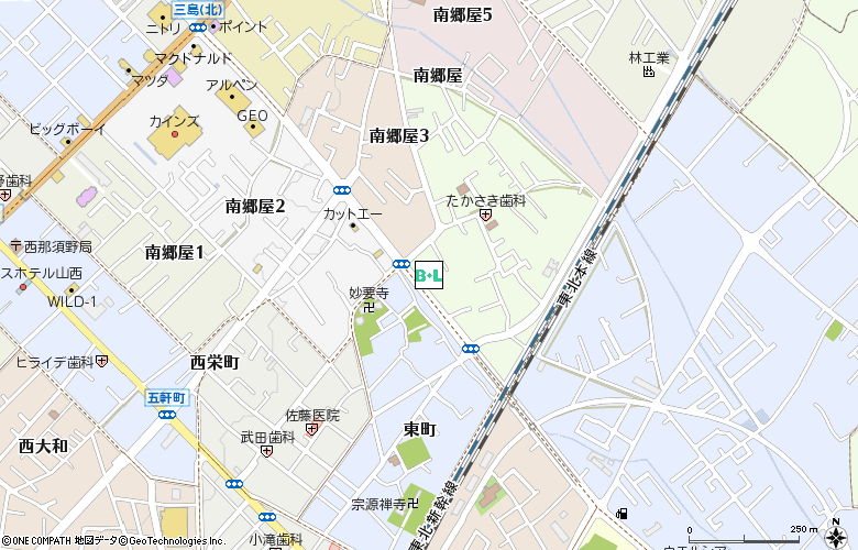 眼鏡市場　西那須野(00218)付近の地図